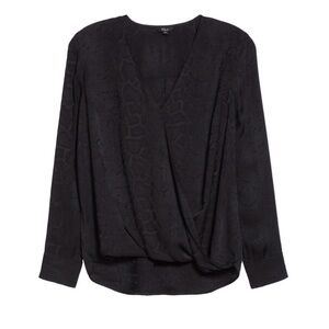 Rails Hillary Black Snake Jacquard top, size small EUC